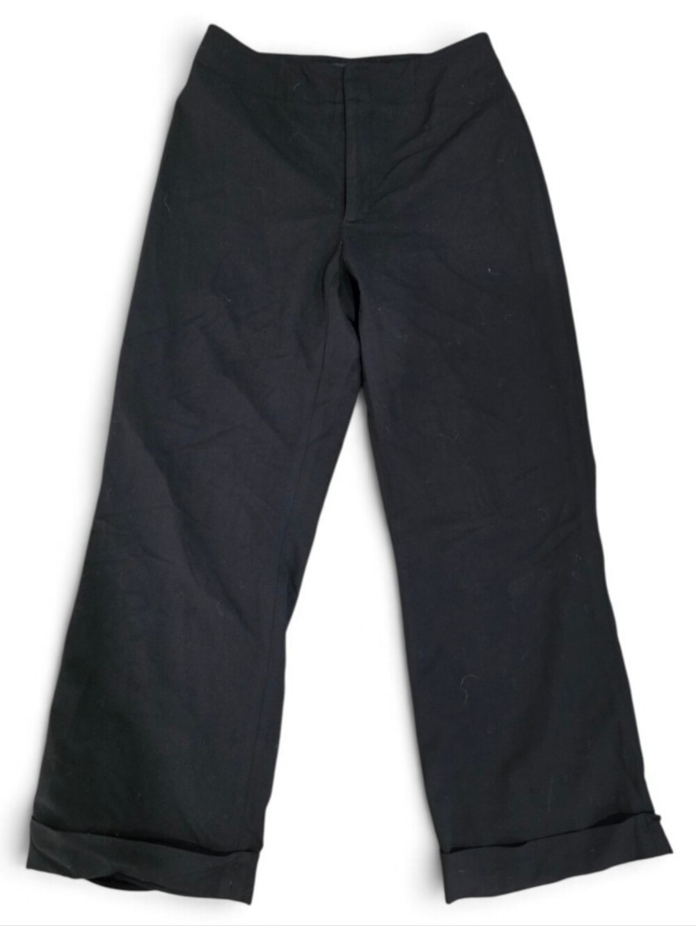 Banana Republic black Wool Trousers Mininalist Wide Leg Size 6